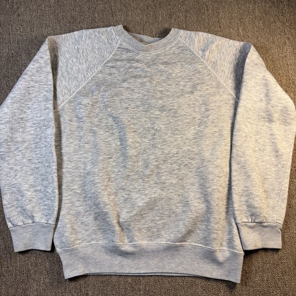 VTG 1970s Bassett Walker Sweatshirt Gray Blank Medium Clean